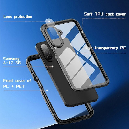 Shellbox 360 Vollschutz Silikon / Kunststoff Wasserdicht Schwarz (Galaxy A17)