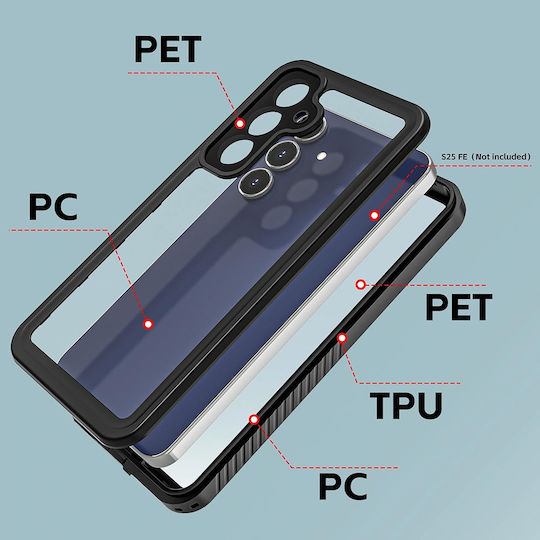 Shellbox 360 Vollschutz Silikon / Kunststoff Wasserdicht Schwarz (Galaxy A17)