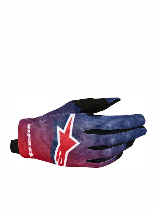Alpinestars Radar Ucla Men's Motorcycle Gloves Fire Red/Deep Blue