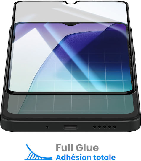 Avizar Защитно Фолио Xiaomi Redmi 14C Full Glue Скосено Закалено Стъкло Черно Прозрачно