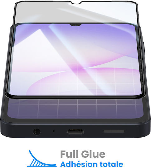 Avizar Screen Protector Galaxy A07 Full Glue Bevelled Tempered Glass Black Transparent