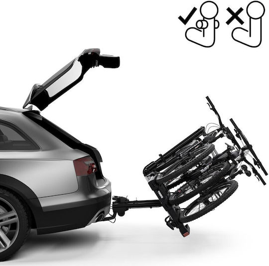 Thule Easyfold Xt Bază Bară de remorcare pentru mașină pentru 3 biciclete