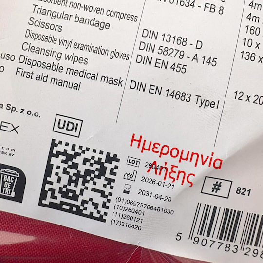Auto Erste-Hilfe-Set mit Ausrüstung