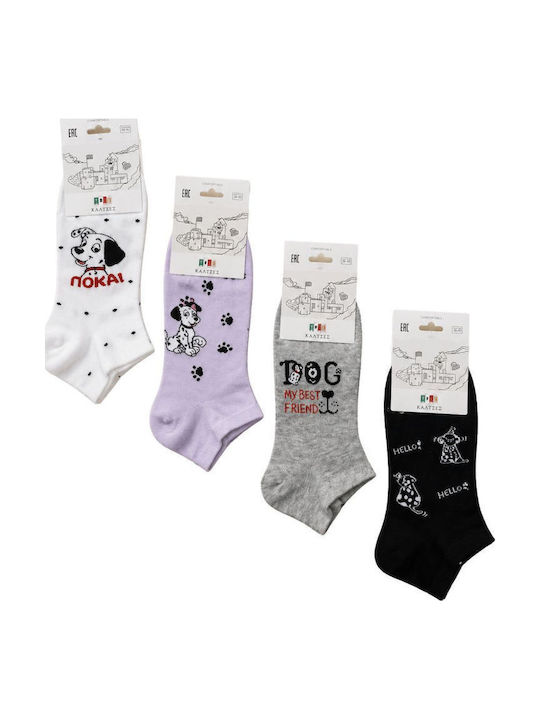 YTLI Women Socks Multicolour 4Pack
