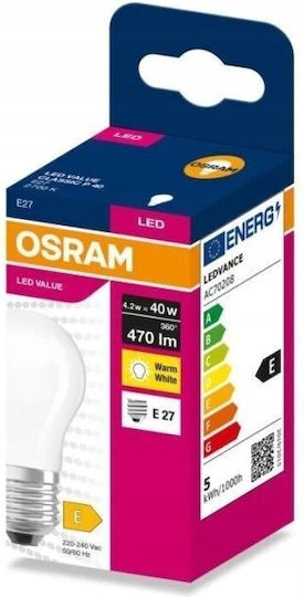 Eko Light LED Bulb 4.2W for E27 Socket Warm White 470 Lumen