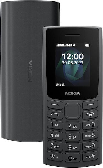 Nokia 105 4G (2023) Dual SIM Κινητό με Κουμπιά (Αγγλικό Μενού) Charcoal