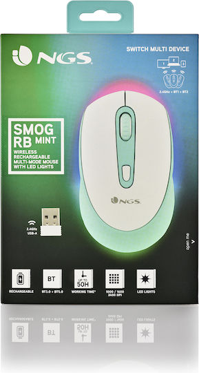 NGS Multimode Smog Kabellos Bluetooth Maus Weiß