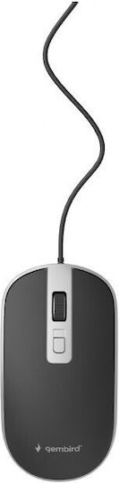 Gembird MUS-4B-06 Ενσύρματο Ποντίκι Black/Silver