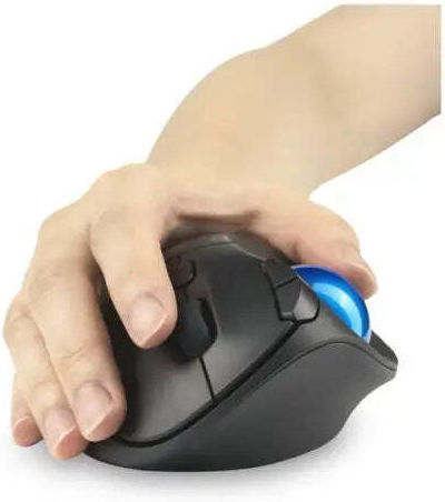 Kensington Pro Fit Ergo Tb450 Wireless Ergonomic Bluetooth Mouse with Trackball Gray