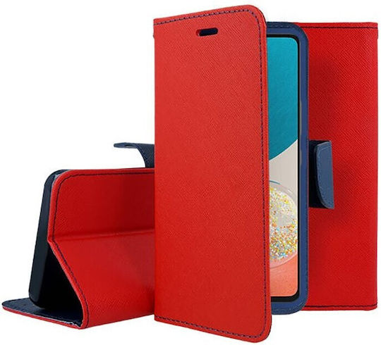 Fancy Brieftasche Synthetisches Leder Red / Dark Blue (Galaxy A52 / A52s)