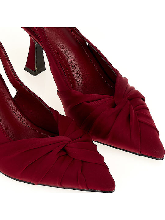 Tsoukalas Pantofi Cu Toc Burgundy Tsoukalas Pantofi Cu Toc Burgundy