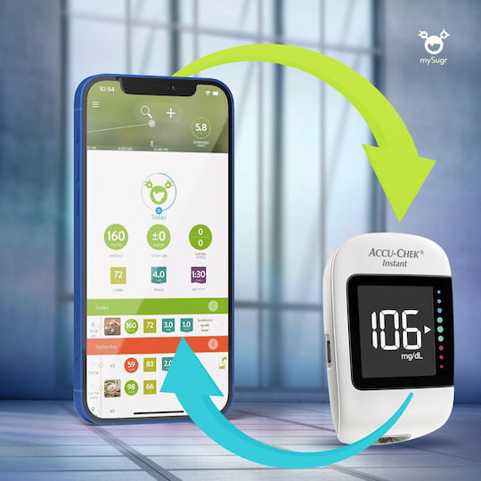 Roche Accu-Check Instant Glucose Meter with Bluetooth & Scarifier