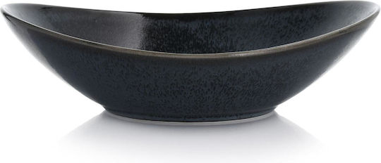 Duka Tiefes Servierteller aus Porzellan Schwarz 22cm