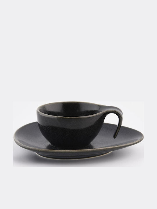 Duka Φλιτζάνι Espresso από Πορσελάνη Μαύρο 60ml