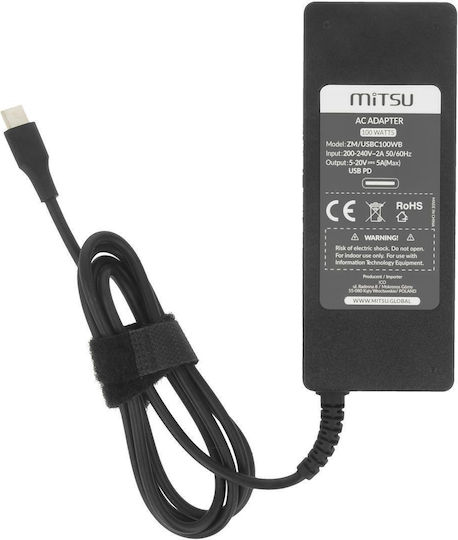 Mitsu USB-C Φορτιστής Laptop 100W