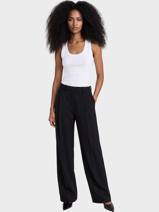 Damen Bluse Baumwolle Ärmellos Weiß