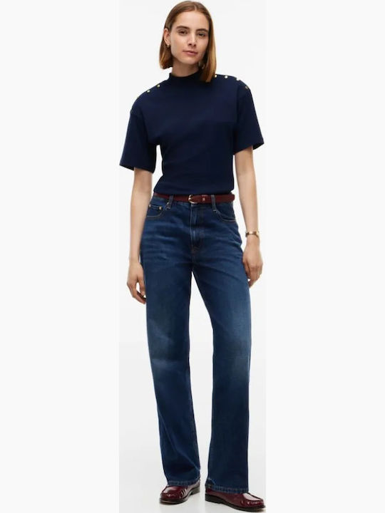 Tommy Hilfiger Дамско T-shirt Тъмносиньо