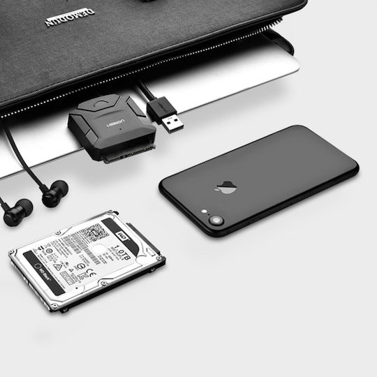 Ugreen CR108/20611 Αντάπτορας SATA to USB 3.0 5Gbps Data Transfer HDD SSD Χωρίς Τροφοδοτικό Μαύρο