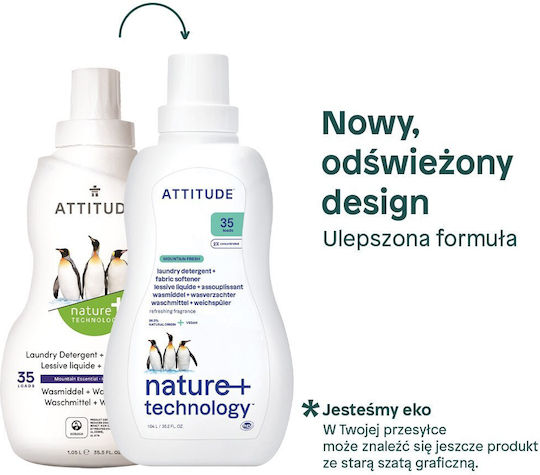 Attitude Detergent Lichid pentru Rufe 1.04lt (35 Măsuri)