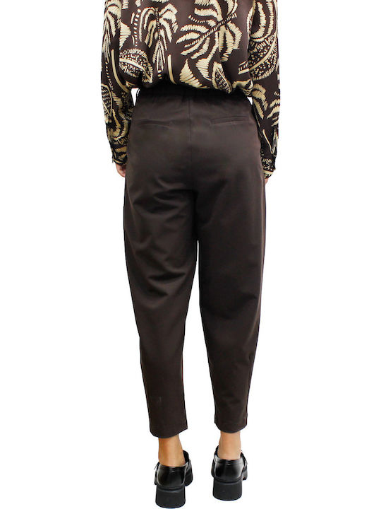 Women's Fabric Trousers Brown