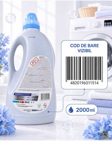 Detergent Lichid Pentru Spălarea Mâinilor Pentru Rufe Albe și Colorate 2lt 50 Spălări