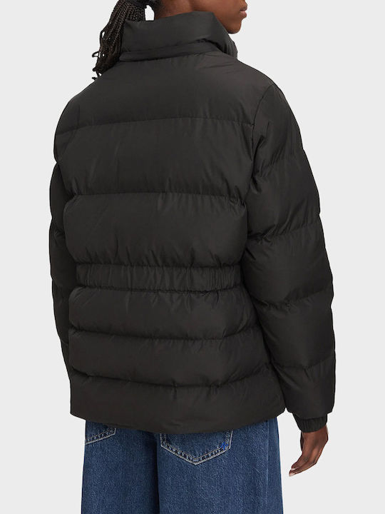 Μακρύ Γυναικείο Puffer Μπουφάν για Χειμώνα Black