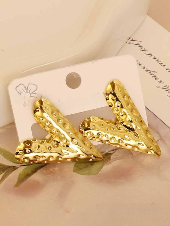 Gold Plated Steel Stud Earrings Gold Plated Steel Stud Earrings