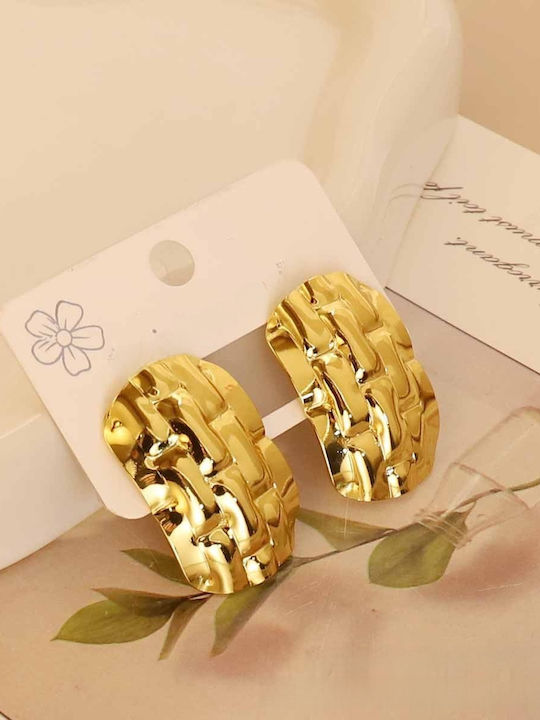 Gold Plated Steel Hoops Earrings Gold Plated Steel Hoops Earrings