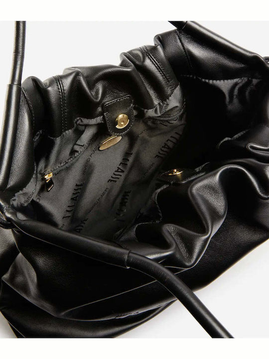 Leder Damen Handtasche Schulter Schwarz