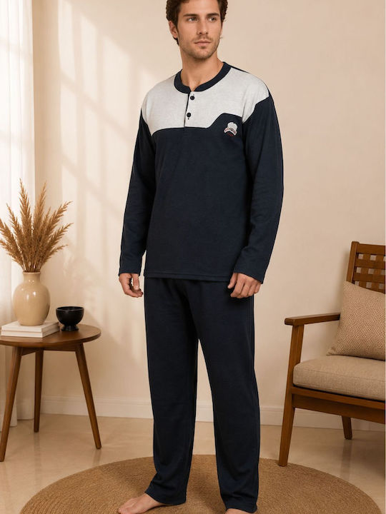 Rimoli Winter Men's Pyjamas Dark Blue