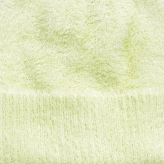 Peace Polly Pom Pom Beanie Frauen Fleece Wendbarer Strickmütze in Grün