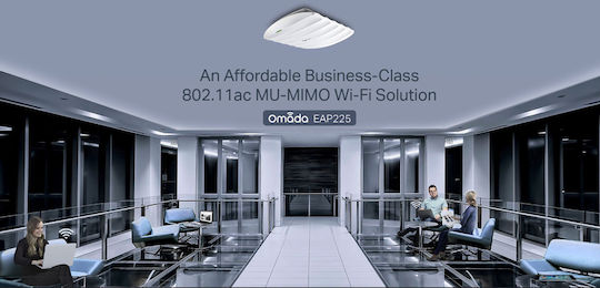 TP-LINK EAP225 v4.20 Точка за достъп Wi‑Fi 5 Двулентов (2.4 и 5GHz) Единичен комплект