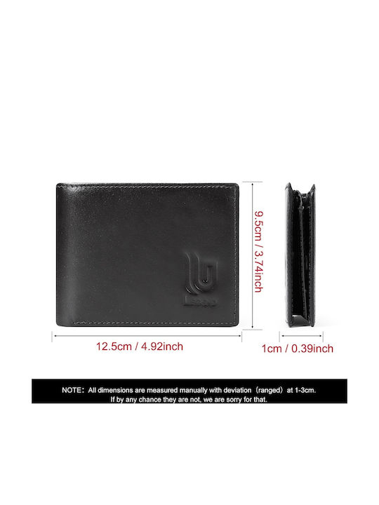 Leder Herrenbrieftasche mit RFID Schwarz
