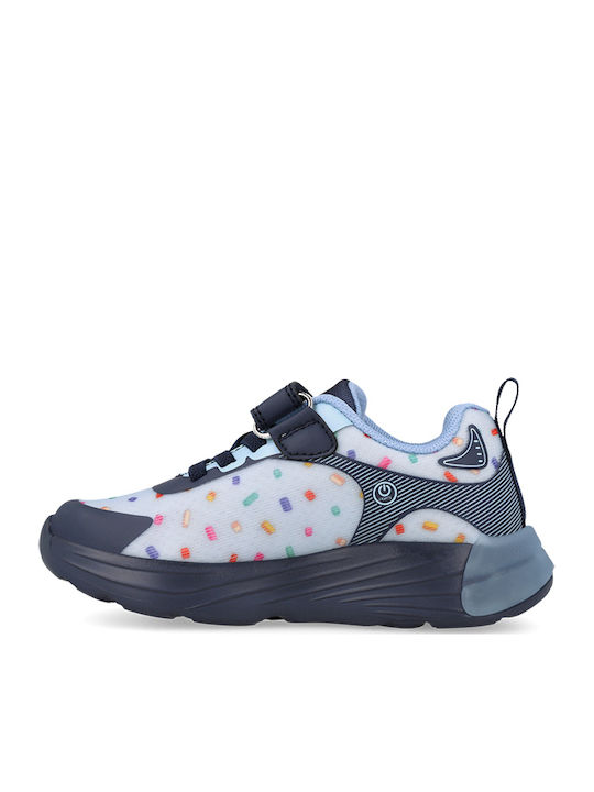 Adidași Copii Cu Închidere Hoop & Loop Și Luminite Albastru Marin