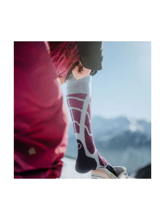 Sidas Șosete De Schi Și Snowboard Gri Pentru Femei 1 Pereche