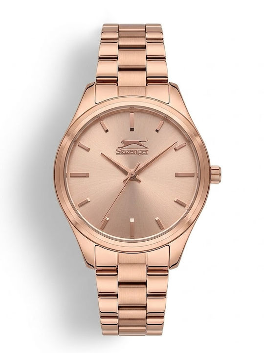 Slazenger Classic Womens Watch Battery with Pink Gold Stainless Steel Bracelet Slazenger Classic Womens Watch Battery with Pink Gold Stainless Steel Bracelet
