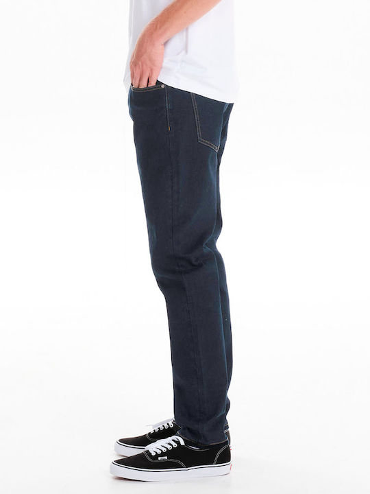 Ανδρικό Παντελόνι Τζιν Ελαστικό Regular Tapered Fit Dark Blue