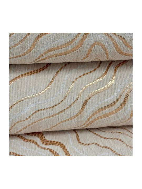Linea Home Volcan Armchair Throw Chenille 180x160cm Cream