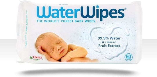 WaterWipes Baby Wipes 99.9% Water Alcohol-Free Parabens Free 9x60pcs