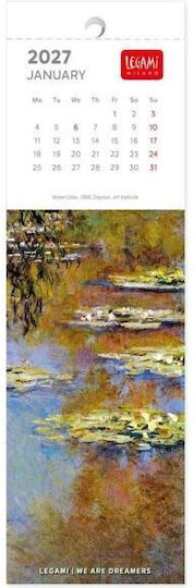 Календарен книгоразделител Legami Claude Monet 5.5 X 18cm 2027 Cal270162