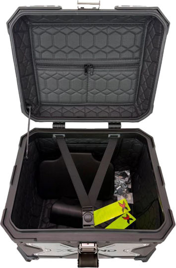 X-Land Motorcycle Top Case Aluminum 45lt Black