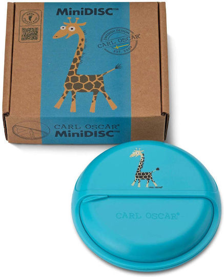 Carl Oscar Feeding Set from Plastic Turquoise 3 Pieces