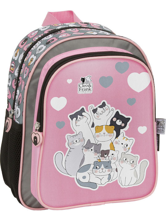 Derform School Backpack Kindergarten With Water Bottle Holder White 23 x 14 x 29cm
