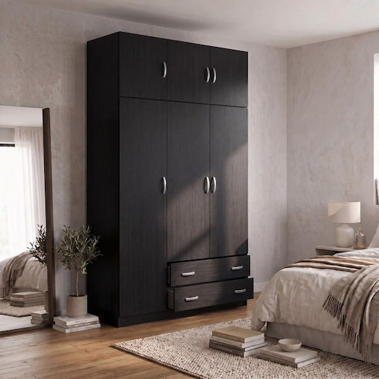 Alvia Τρίφυλλη Ντουλάπα με Πατάρι 150x51x240cm Alvia Τρίφυλλη Ντουλάπα με Πατάρι 150x51x240cm