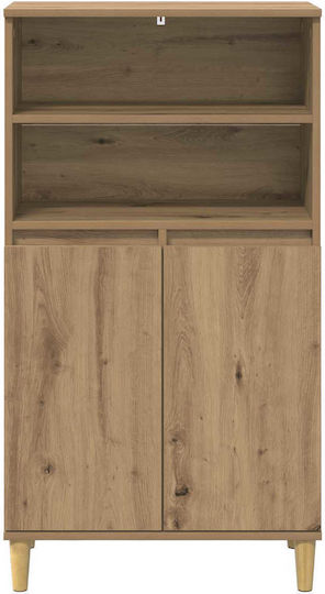 Highboard Artisan Living Room Cabinet Made of Oak Particle Board 60x36x110cm