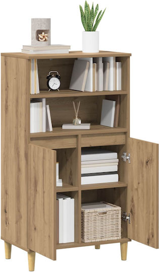 Highboard Artisan Living Room Cabinet Made of Oak Particle Board 60x36x110cm