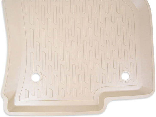 Perflex Satz Vorder- und Hintermatten Wannenartig 4Stück aus Gummi für Audi A3 2013+ Beige