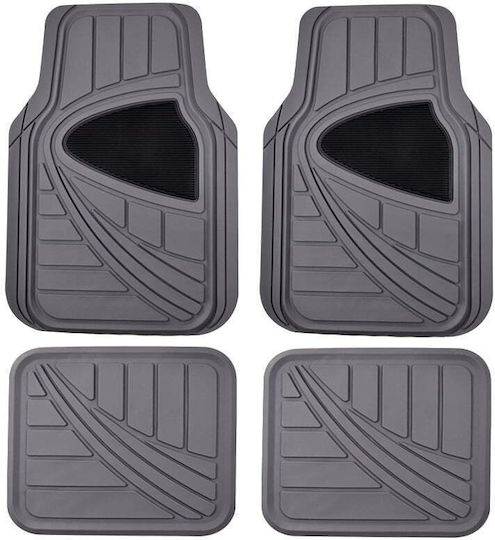 Autoline Set Covorașe Față și Spate Universal 4buc din Plastic Negru / Gri
