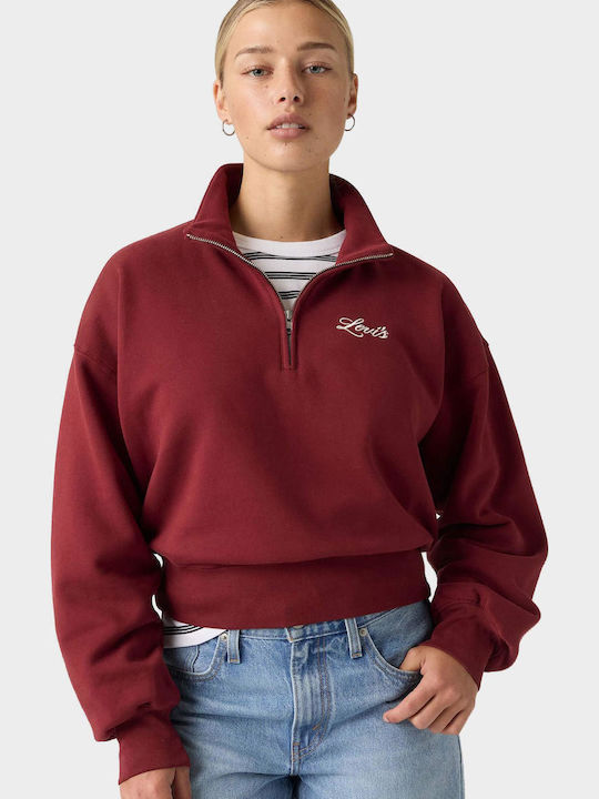 Graphic Vintage Sweatshirts & Hoodies für Damen Dunkelrotes Fleece
