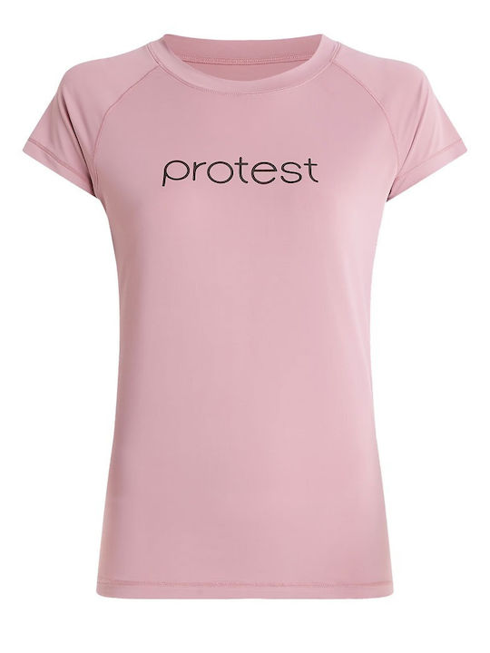 Protest Women's Short Sleeve Sun Protection Shirt Pink